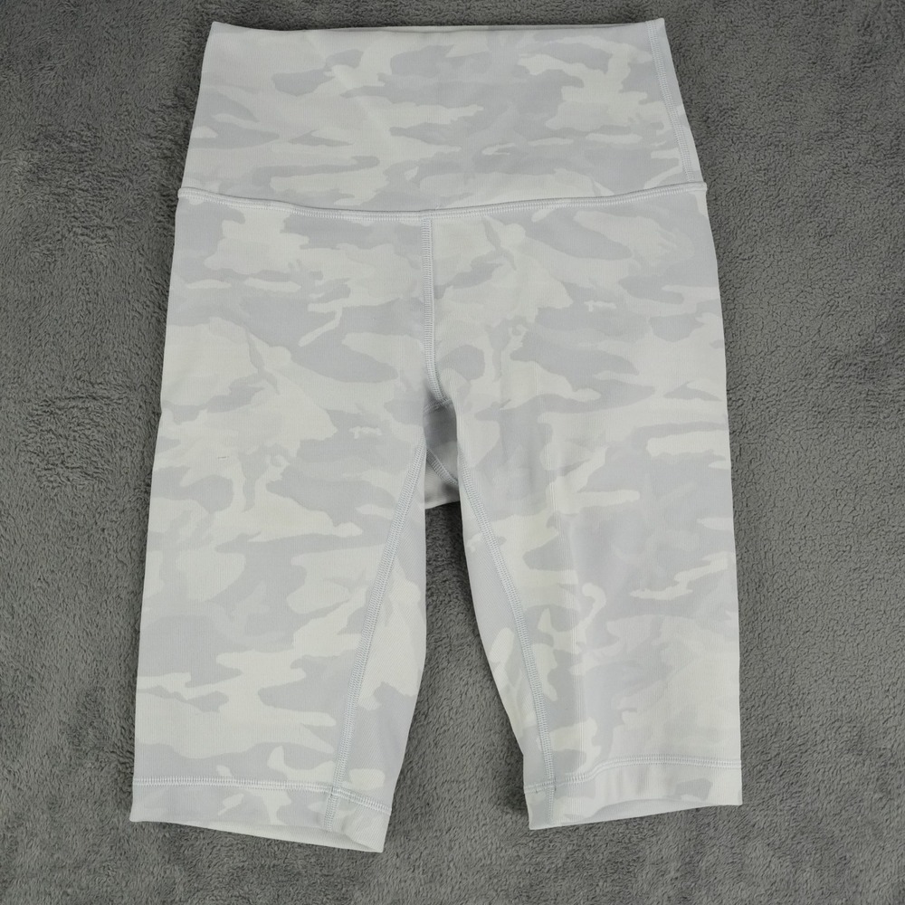 Lululemon Wunder Under Short Womens 4 Incognito Camo‎ High Rise Biker Luxtreme